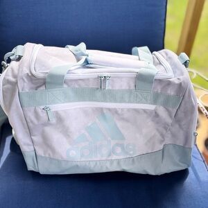 Adidas Sky Blue and Gray Sports Duffel